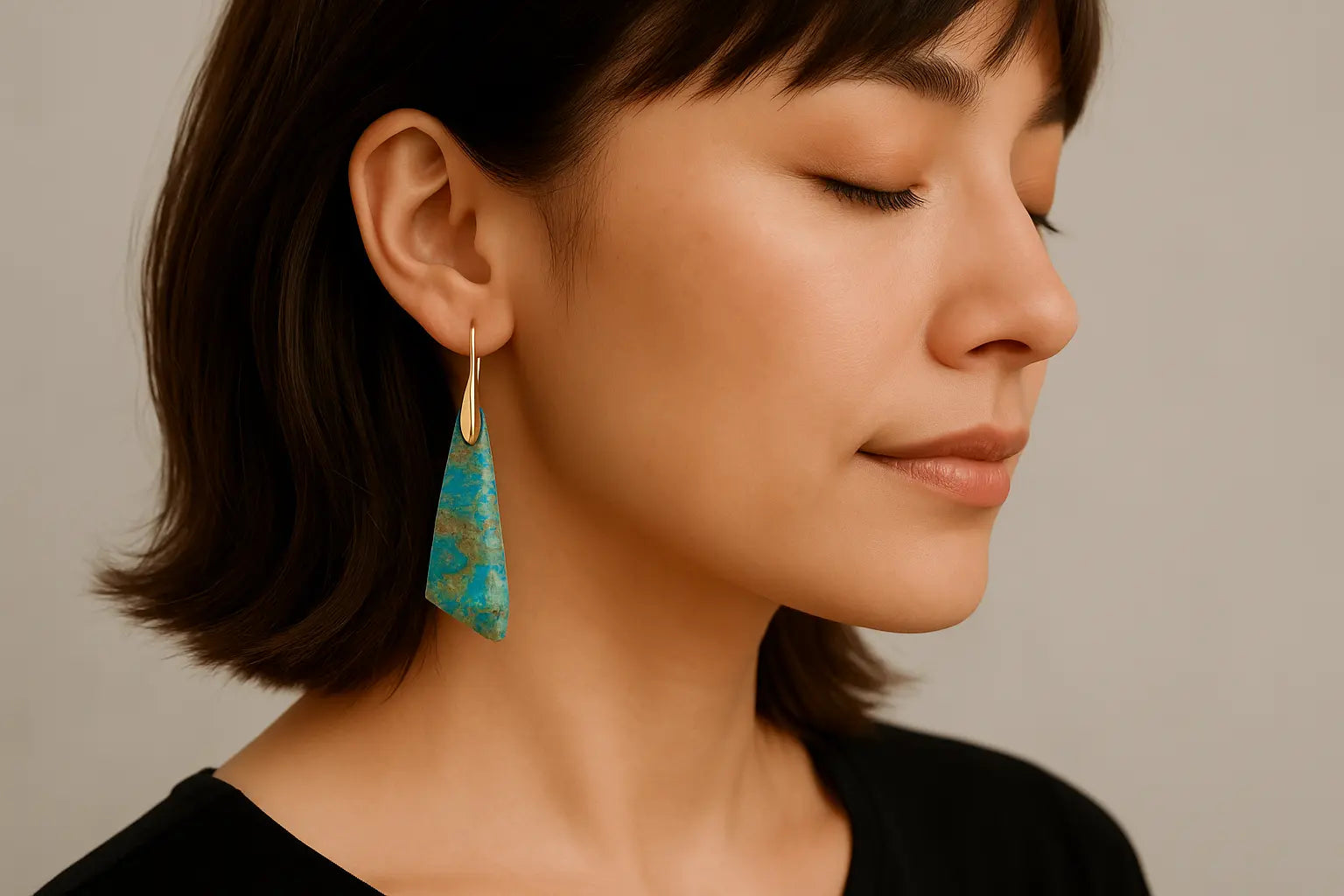 Imperial Jaspers Zia Earrings - Miraelia jewelry&Accessories