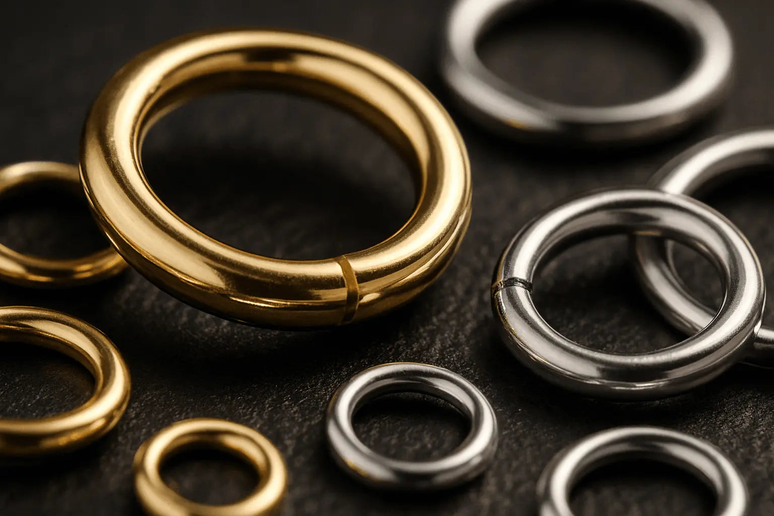 100pcs PVD Never Fade Stainless Steel Open Jump Rings 4 5 6 8 10 mm - Miraelia jewelry&Accessories