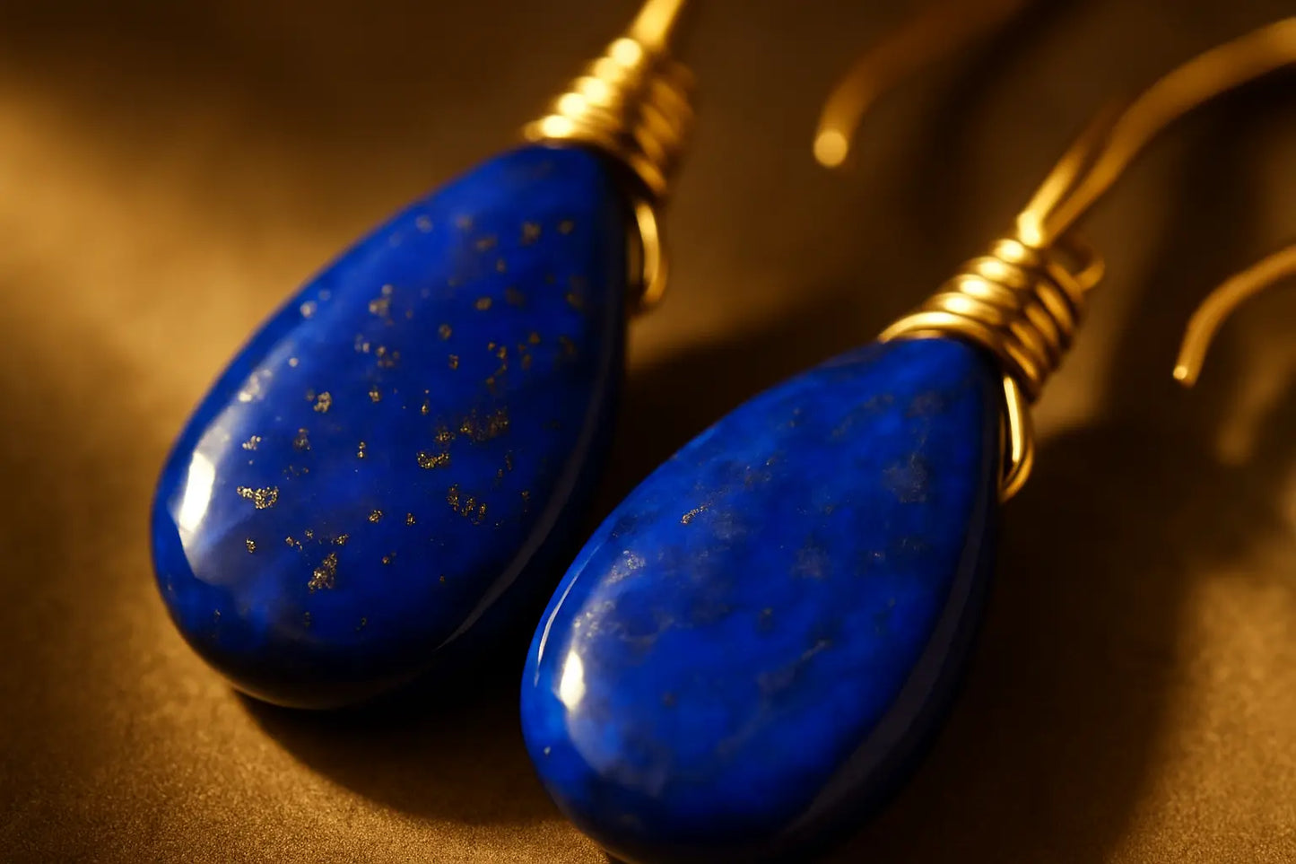 Lapis Lazuli Teardrop Earrings - Miraelia jewelry&Accessories