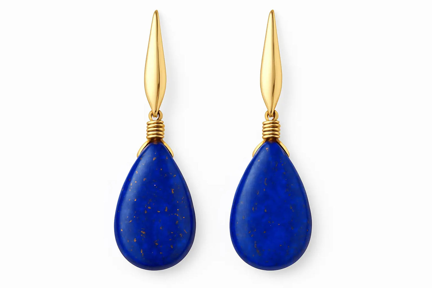 Lapis Lazuli Teardrop Earrings - Miraelia jewelry&Accessories