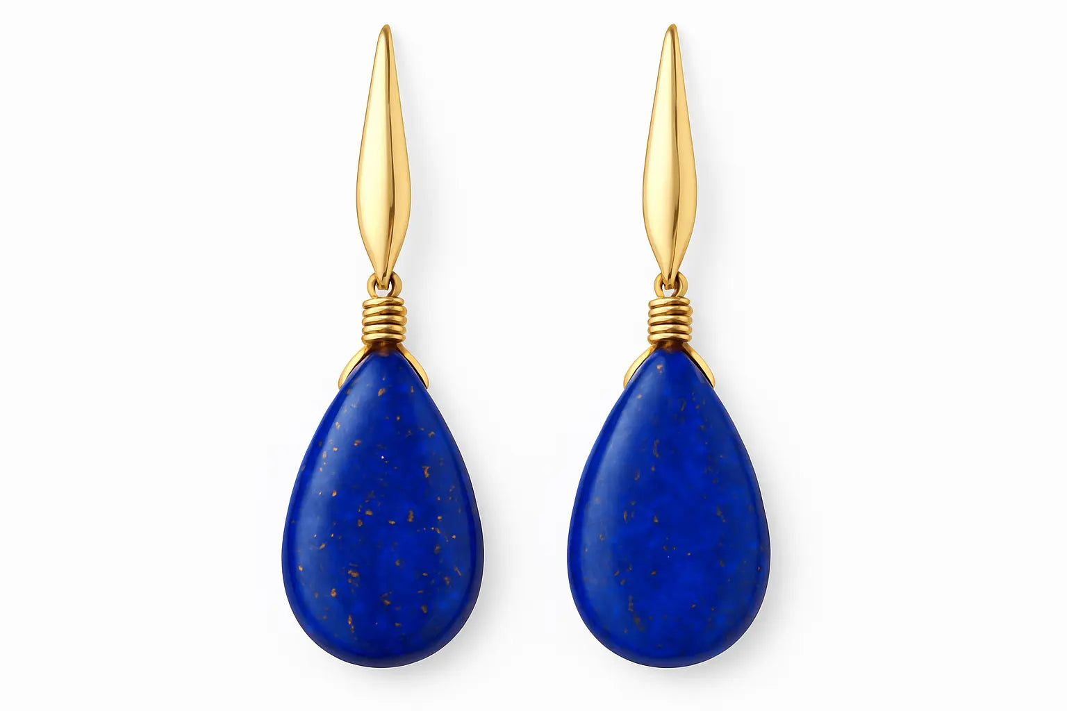 Lapis Lazuli Teardrop Earrings - Miraelia jewelry&Accessories