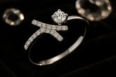 High Polished Stainless Steel Ring - AAA Grade CZ Clear Stone | Miraelia - Miraelia jewelry&Accessories