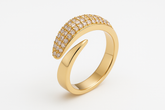 Geometric Diamond Ring - Gold Adjustable Opening Design - Miraelia jewelry&Accessories