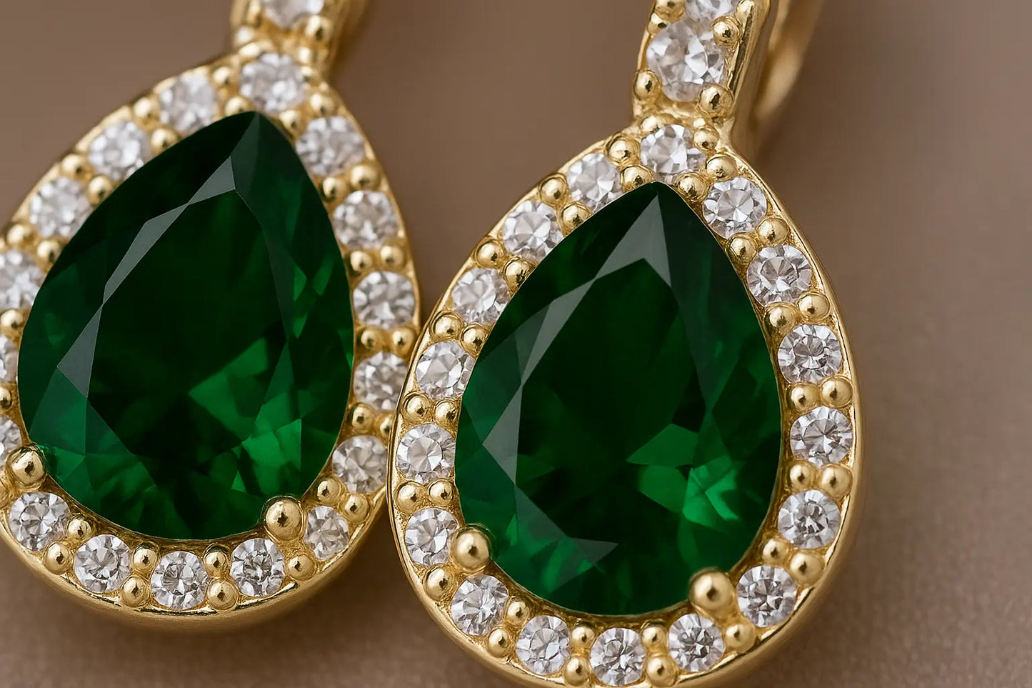 316L Stainless Steel Green Water Droplet Zircon Earrings - Miraelia jewelry&Accessories