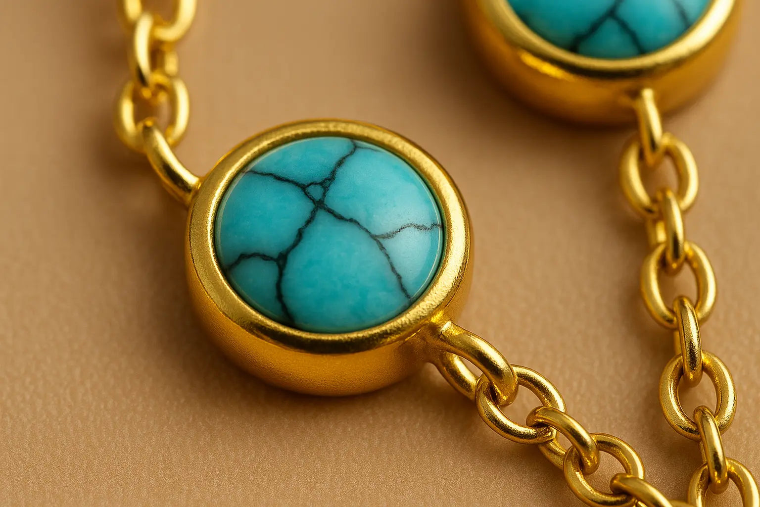 316L Stainless Steel Round Turquoise Necklace & Bracelet Set - Miraelia jewelry&Accessories