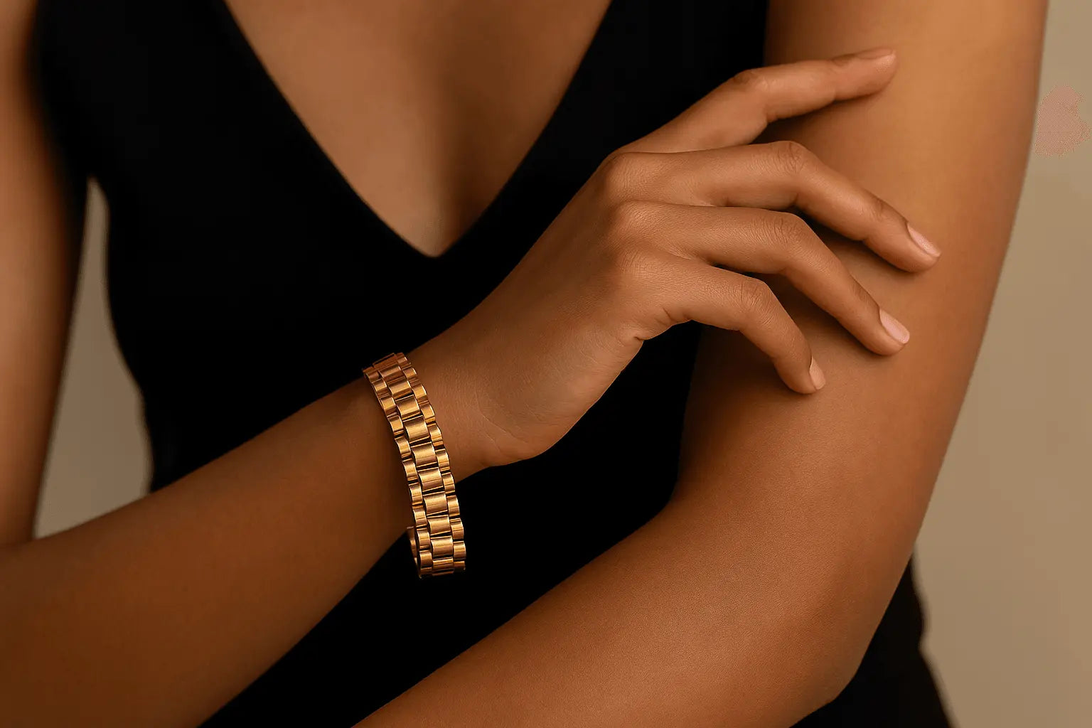 2024 New Vintage 18K Gold Plated Stainless Steel Chain Bracelet for - Miraelia jewelry&Accessories