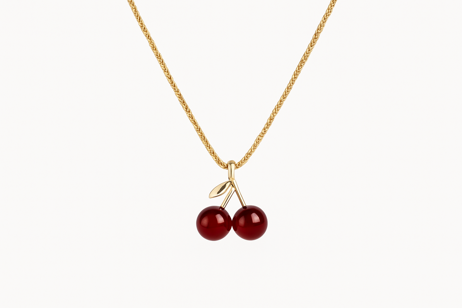 Little Wine Red Cherry Pendant Necklaces For Women Fashion Personality - Miraelia jewelry&Accessories